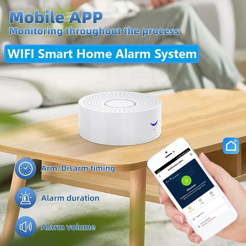 Tuya WiFi Smart Home Alarm System 433MHz Burglar Security Alarm Siren Smart Life App Control Wireless Home Alarms System Kits - Image 2