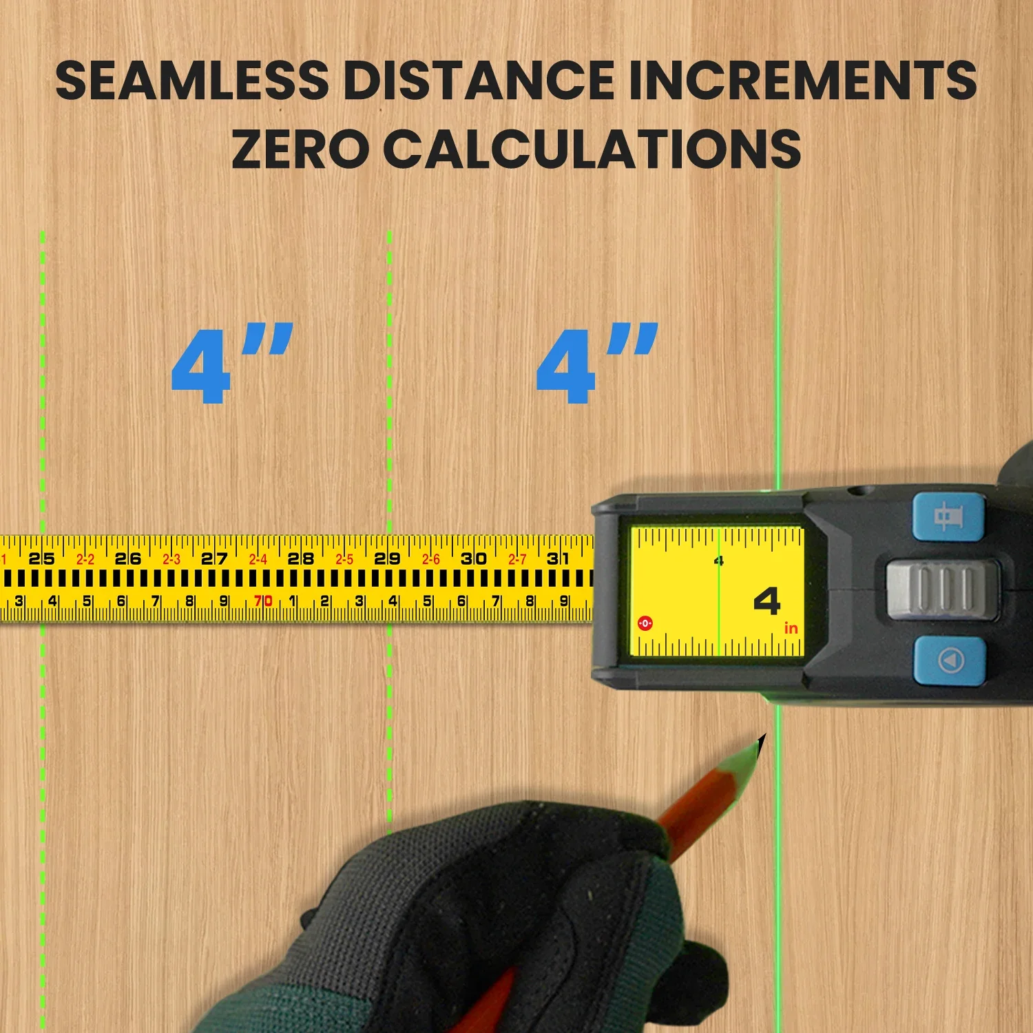 Mileseey DTX10 3-in-1 Digital Tape Laser Disance Meter Measure with Swappable Battery Laser Tape - Image 5