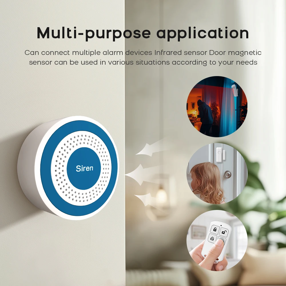 PGST WiFi Alexa Tuya Smart Life Home Alarm Security System Kit Home Automation Alarm Security Protection Door Motion Sensor - Image 2