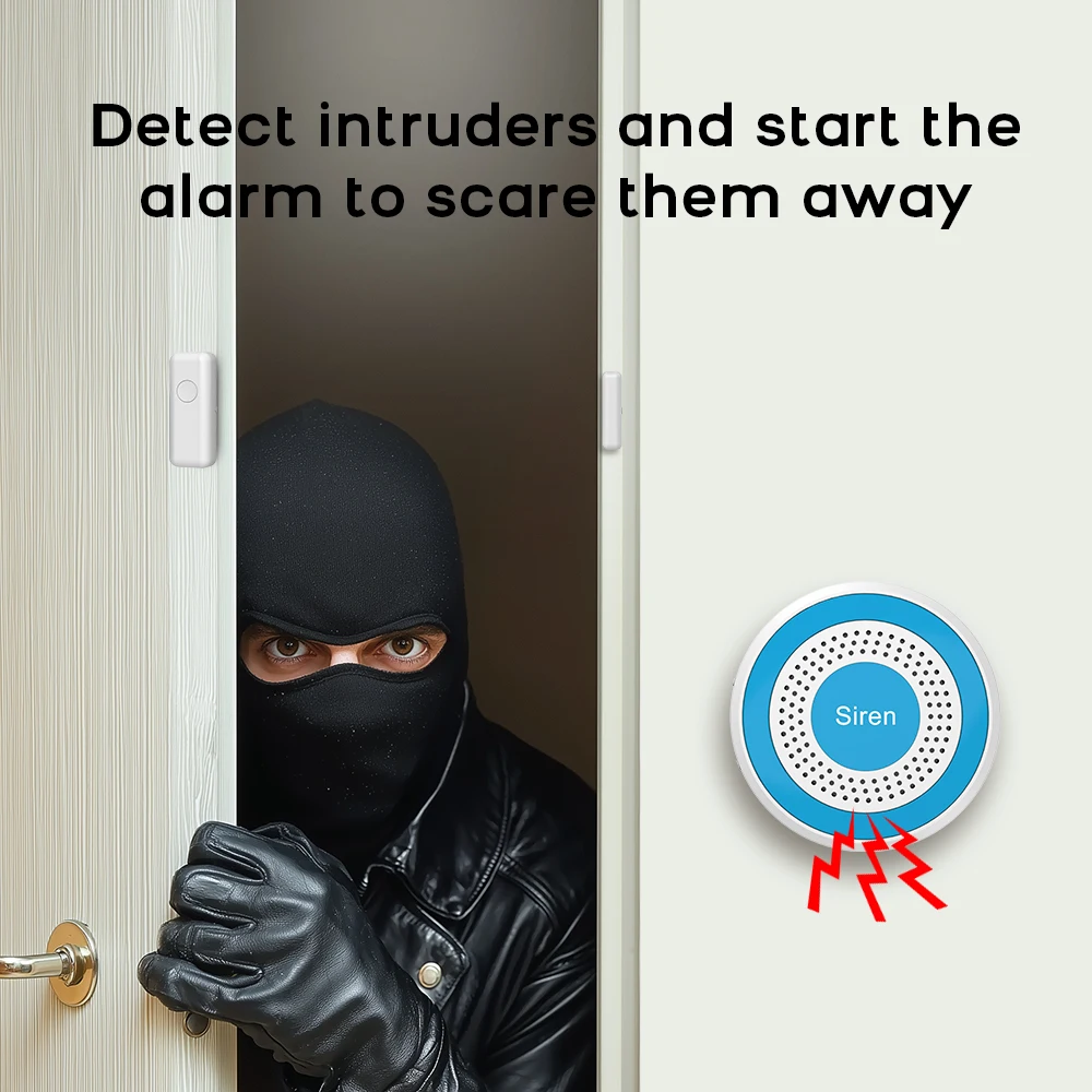 PGST WiFi Alexa Tuya Smart Life Home Alarm Security System Kit Home Automation Alarm Security Protection Door Motion Sensor - Image 5